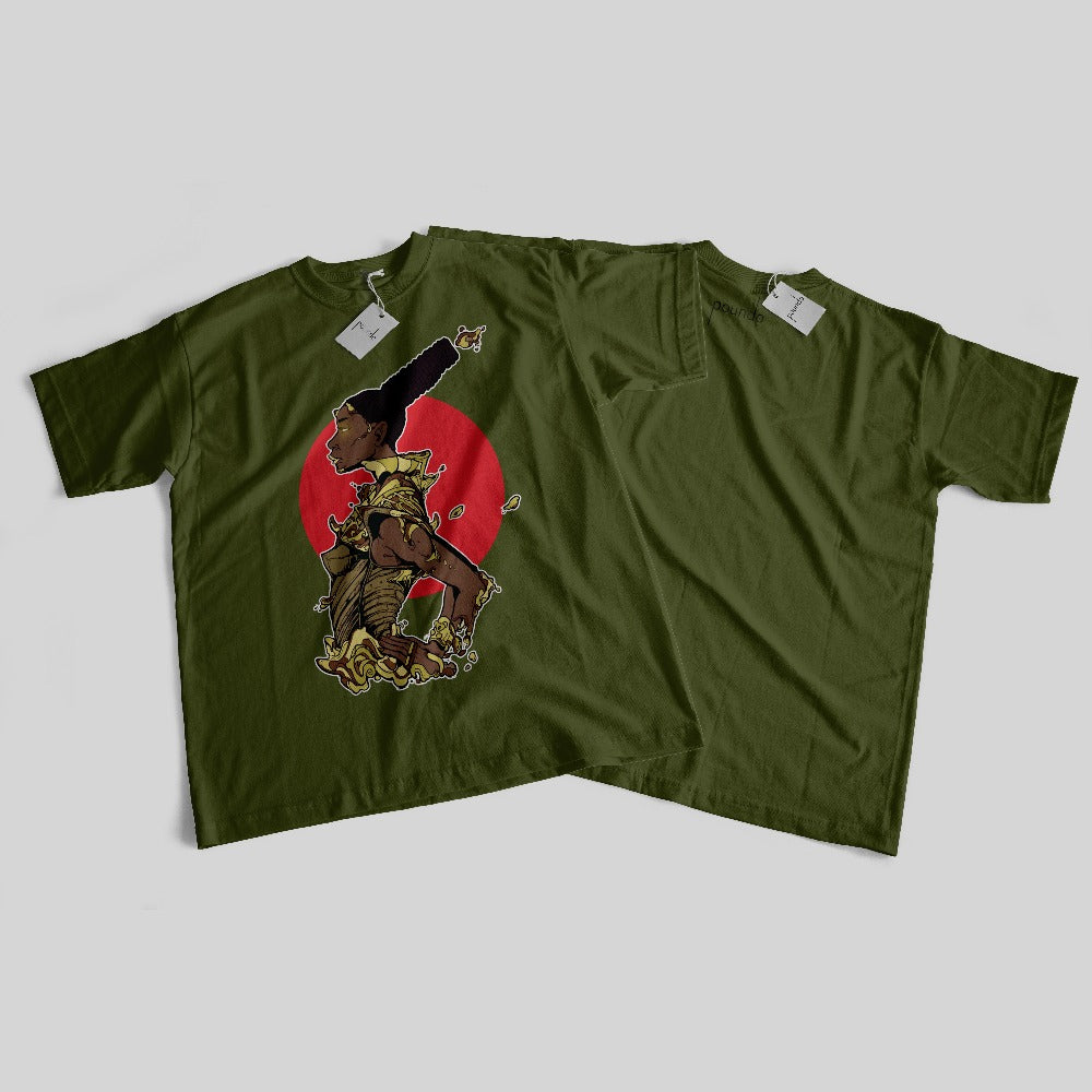 ARMY GREEN 'WE ARE MORE' T-SHIRT - POUNDO