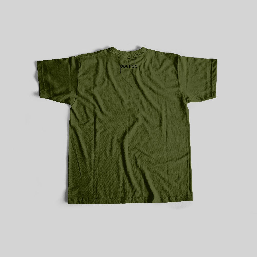 ARMY GREEN 'WE ARE MORE' T-SHIRT - POUNDO